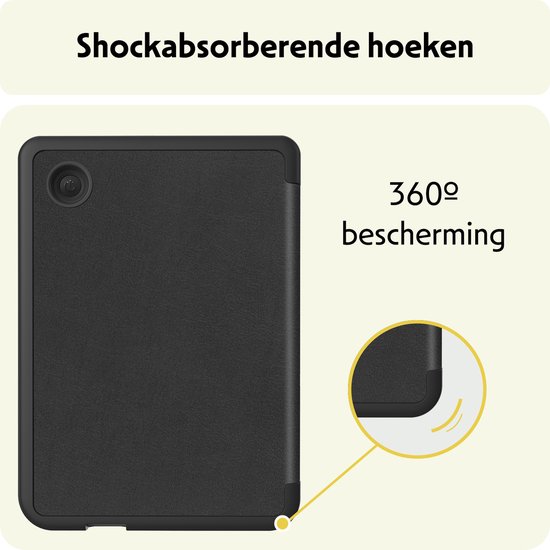 Hoesje Geschikt voor Kobo Clara Colour Hoes Bescherm Hoesje Case Sleep Cover - Hoes Geschikt voor Kobo Clara Colour Hoesje - Zwart van Hoesje  — afbeelding 5