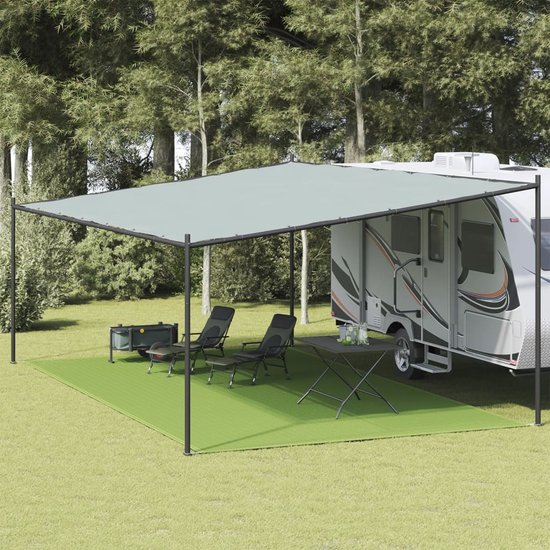 vidaXL - Tenttapijt - 400x700 - cm - HDPE - lichtgroen van Vidaxl — afbeelding 5