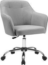 Rootz In Hoogte Verstelbare Bureaustoel - Bureaustoel - Ergonomische stoel - Ademend oppervlak - Modern design - PU-wielen - Lichtgrijs - Stalen frame - 65 cm x 69 cm x (83-93) cm - 9,4 kg