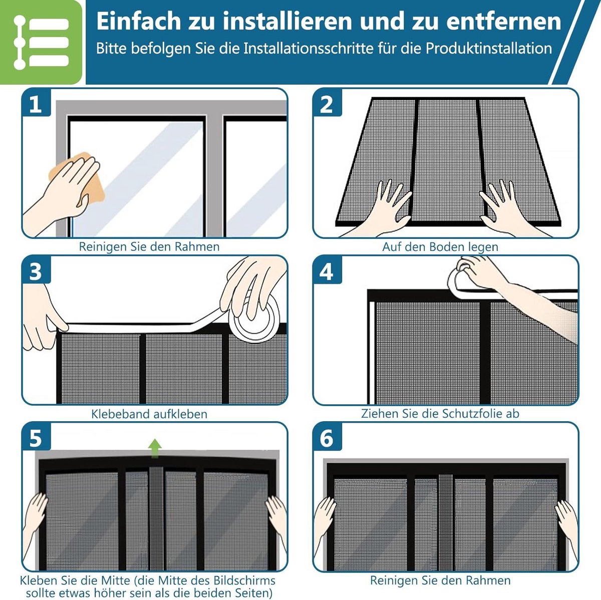 Magnetische horren voor dubbele deuren voor deuren 265 x 185 cm, Anti-muggen polyester gaas hordeur, Krachtige Magneten voor terrasdeur, schuifdeur