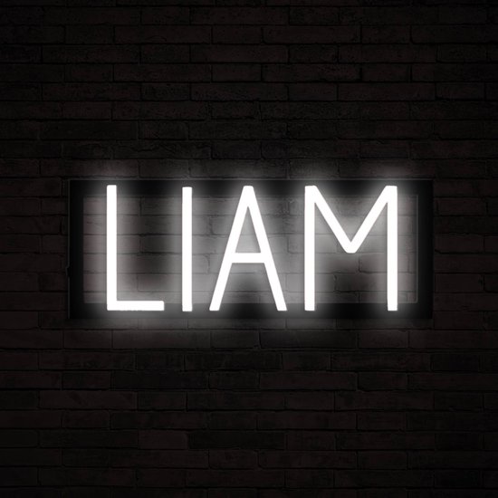 LIAM - Neon LED Lamp Kinderkamer | SpellBrite | 38,62 x 16 cm | 6 Dimstanden & 8 Lichtanimaties | Naamlamp Wandlamp Neon Verlichting