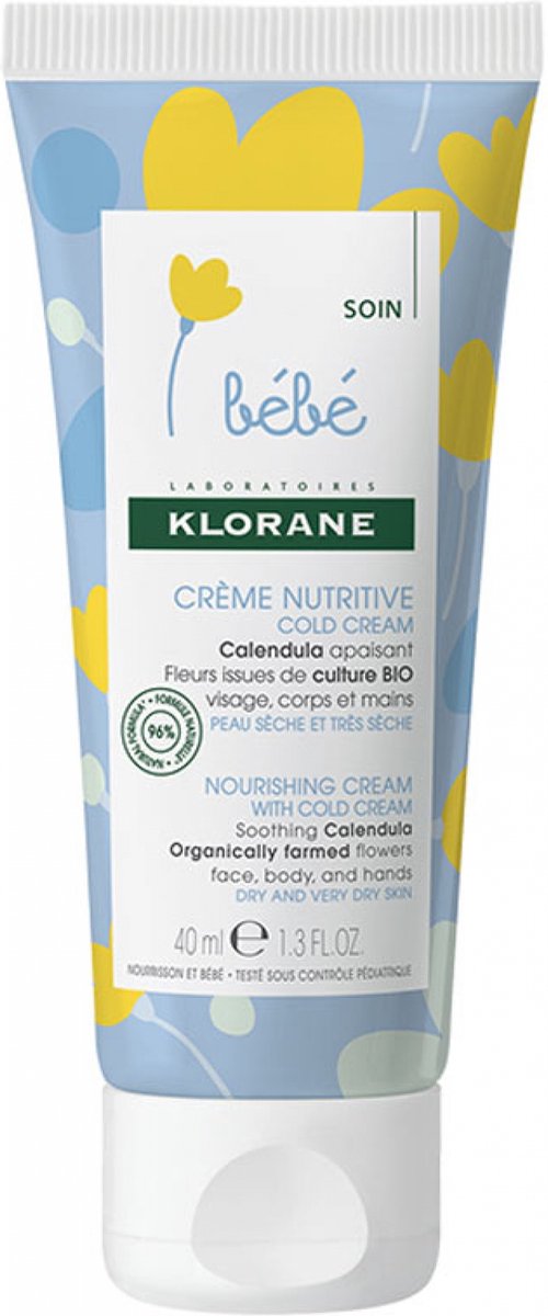 Goedkoopste Klorane Bébé Crème Nutritive Cold Cream au Calendula BIO 40ml