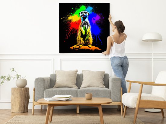 Colorful meerkat burst | Colorful Meerkat Burst | Kunst - centimeter op | Foto op | Colorful meerkat burst | Colorful Meerkat Burst | Kunst - centimeter op | Foto op | Dibond | 20 × 20 cm