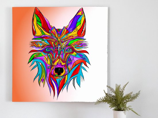 Cascading coyote colors | Cascading Coyote Colors | Kunst - 20x20 centimeter op Canvas | Foto op Canvas