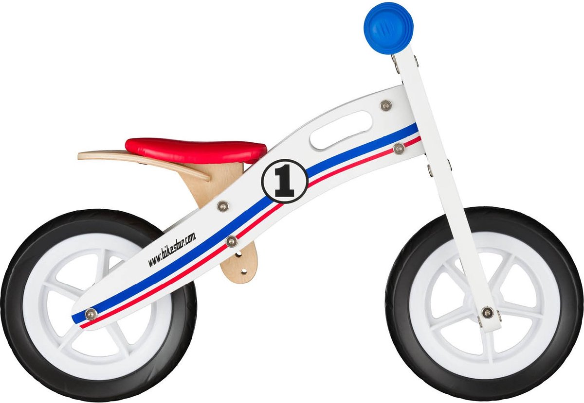 Bikestar houten loopfiets 10 inch wit