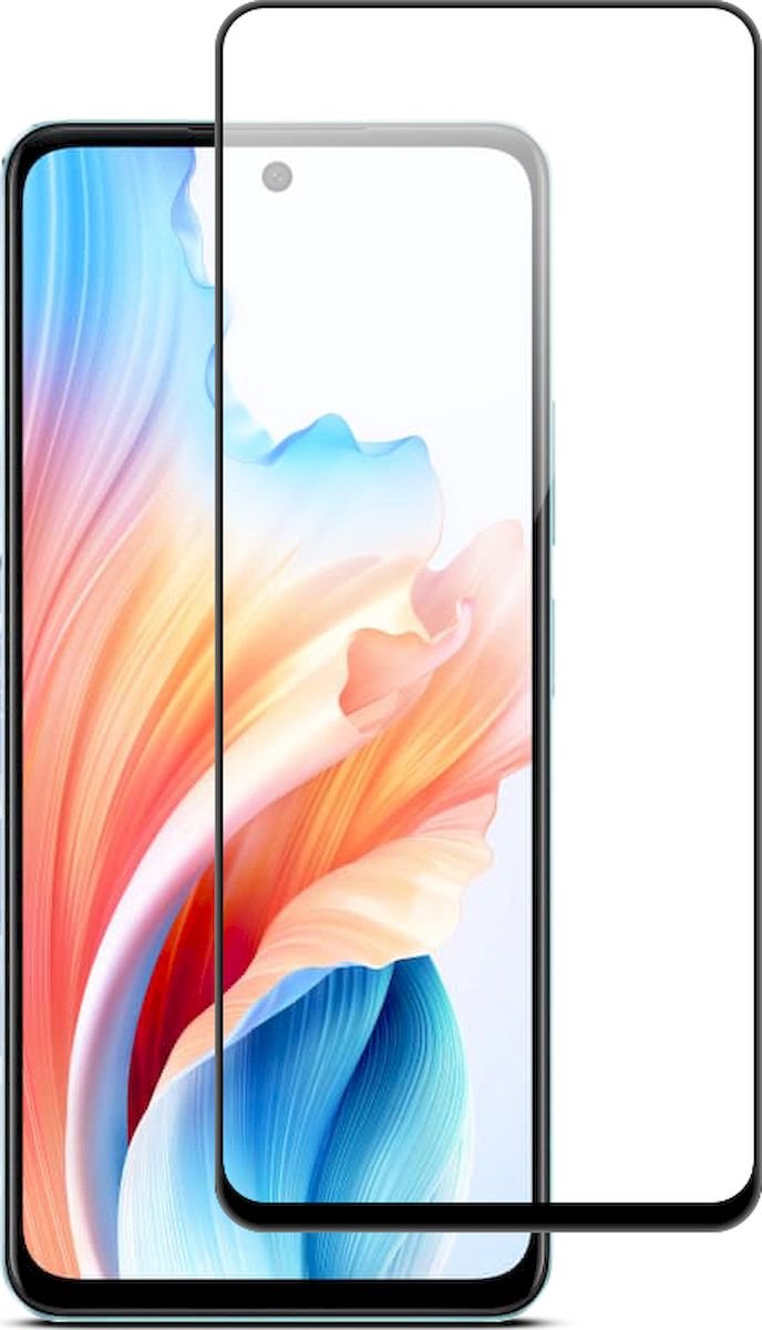 Mobigear Screenprotector geschikt voor OPPO A38 Glazen | Mobigear Premium Screenprotector - Case Friendly - Zwart