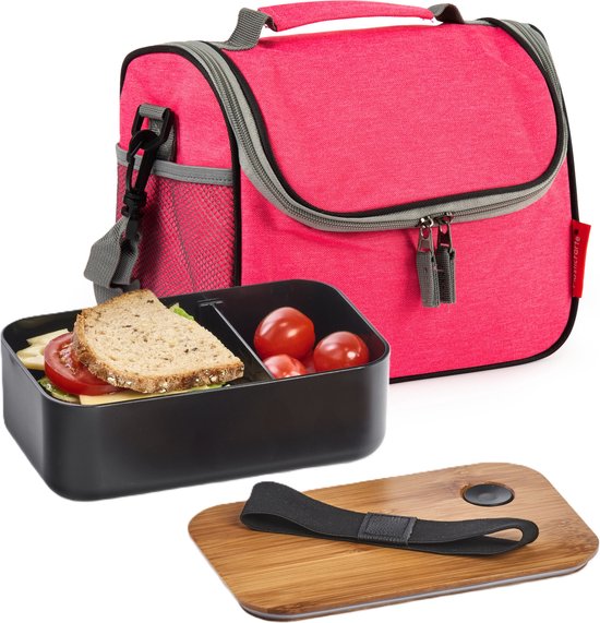 Plasticforte Koeltas/lunchtas Callela - rood - 6.5 liter - 17 x 26 x 20 cm - strand - lunchtas van PlasticForte — afbeelding 3