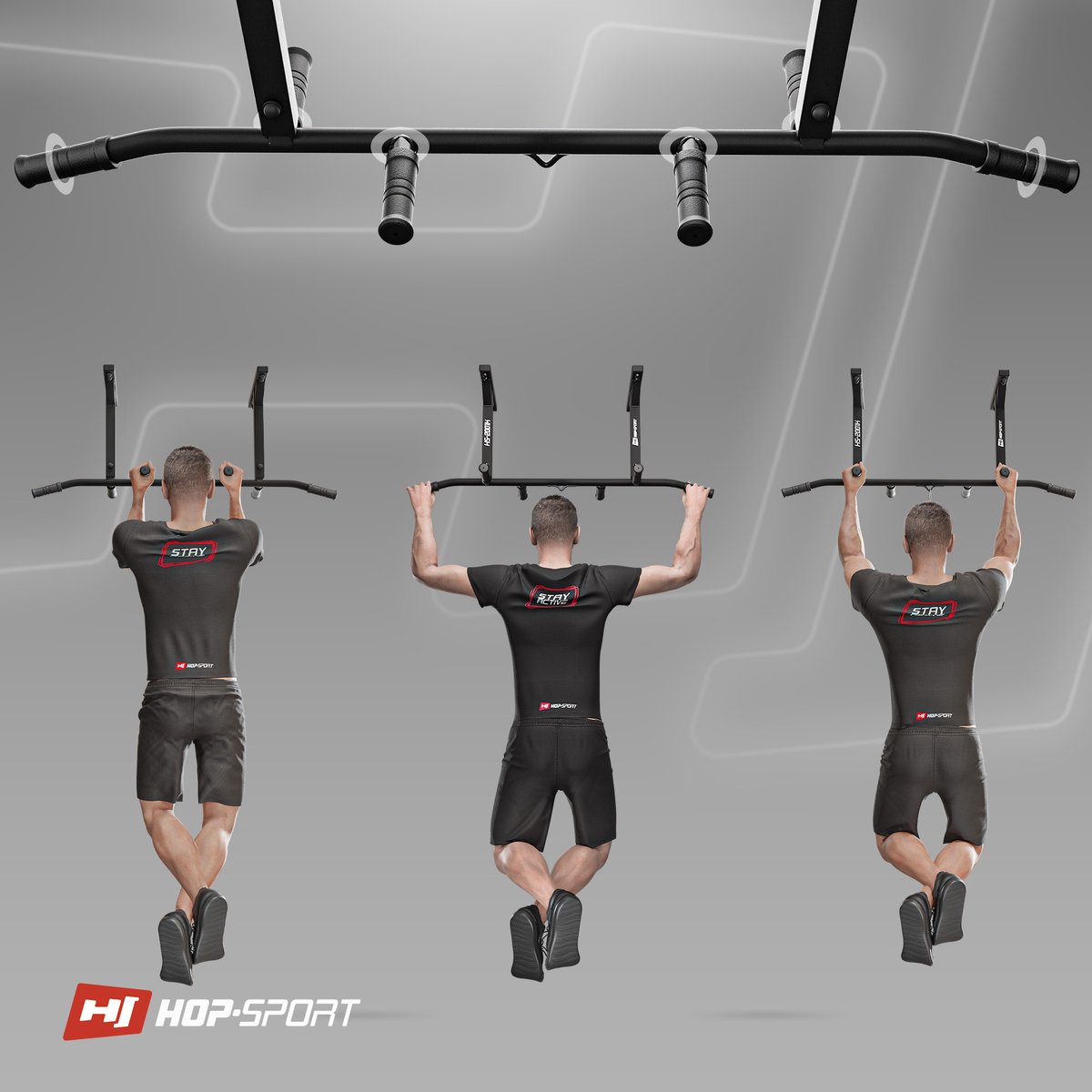 Hop-Sport HS-2001K - Pull-up bar plafondmontage thumbnail 5