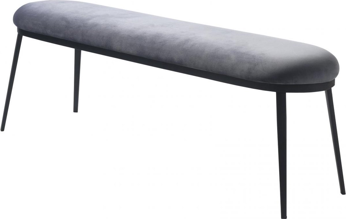 Nordic Home - Arvid bankje - 140 cm - leer - grijs
