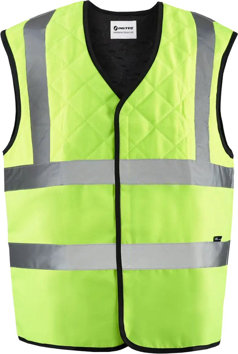 INUTEQ Bodycool 2BSafe - Koelvest - Hoge Zichtbaarheid - Lichtgewicht - Tot 8 uur koeling - Geel - Maat 3XL