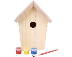 Esschert Design - Doe Het Zelf Nestkastje Met Verf - 15 x 12 x 20 cm