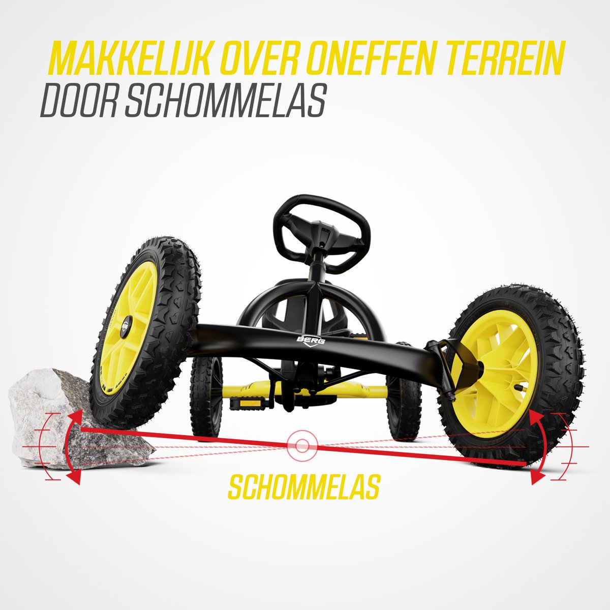 BERG Buddy Cross Yellow Skelter - 3+ Jaar - All Terrain Luchtbanden - Verstelbare Stoel - inclusief Soundbox - Vrijloopautomaat - Zwart/Geel — afbeelding 9