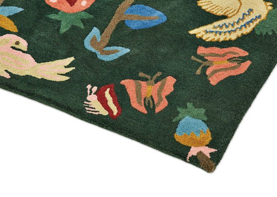 Étoffe 100% viscose - Feuillage multicolore vendue au mètre