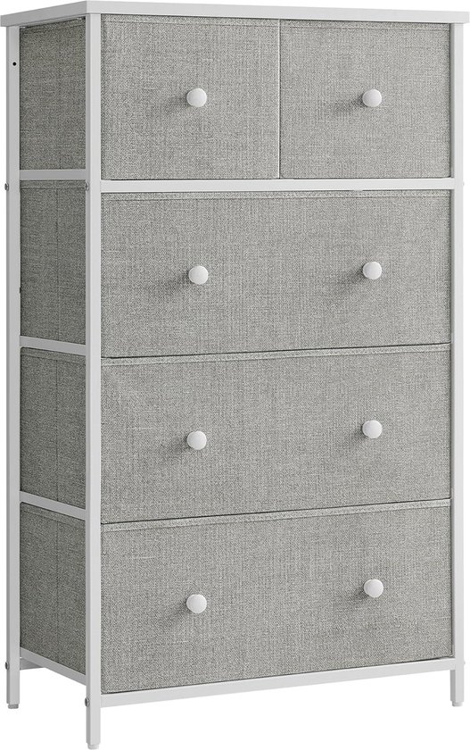 Ladekast, Stoffen Opbergkast Met 5 Lades, Dressoir, Voor Woonkamer, Hal