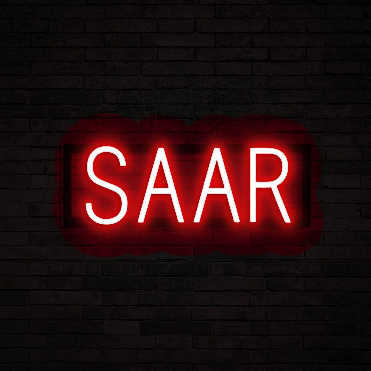 SAAR - Neon LED Lamp Kinderkamer | SpellBrite | 45,04 x 16 cm | 6 Dimstanden & 8 Lichtanim