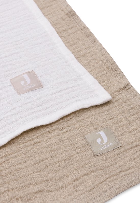 Jollein Hydrofiele Doek Large - 115x115cm - Olive Green/Ivory - 2pack van Jollein — afbeelding 3