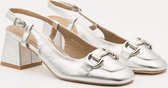 SmileFavorites® Loafers & Espadrilles - Zilver - Imitatieleer - Maat 40