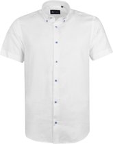 Suitable - Shortsleeve Overhemd Wit - Heren - Maat L - Regular-fit