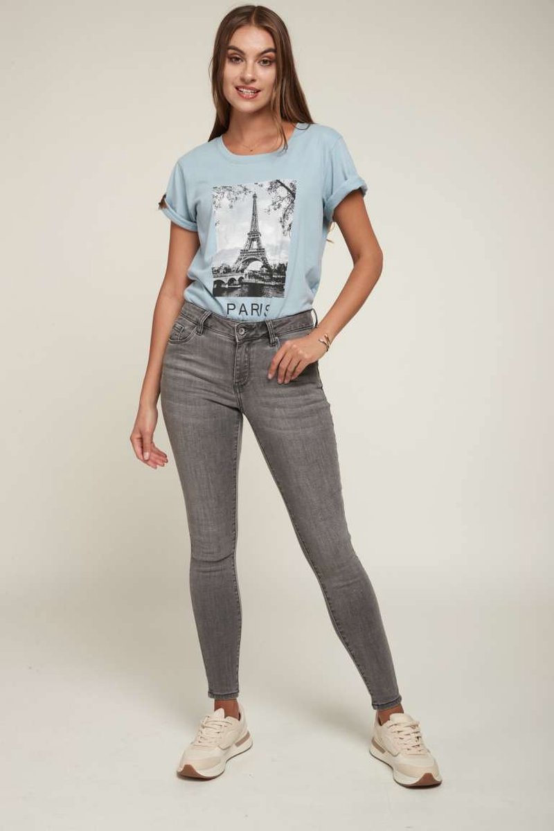 Broek Toxik3 normale taille slim fit jog grijs