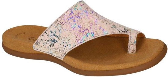Gabor Dames roze goud metallic slippers muiltjes maat 39 bol