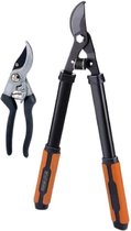 Bol.com Takkenschaar telescopische - langere takkenschaar - snoeischaar 533 cm - zwart-oranje. takkenschaar telescopische aanbieding