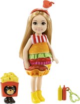 Bol.com Barbie Club Chelsea - Meisje met Hamburger Jurkje - 15 cm - Minipop aanbieding