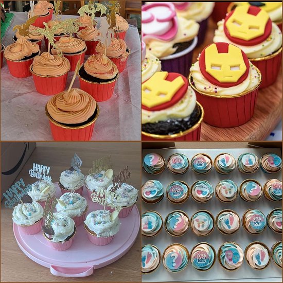 Muffinvormpjes Cupcakevormen 150 stuks Bakvormpjes Muffin Cupcaketaarten voor Halloween Bruiloft Verjaardagsfeestje (Wit
