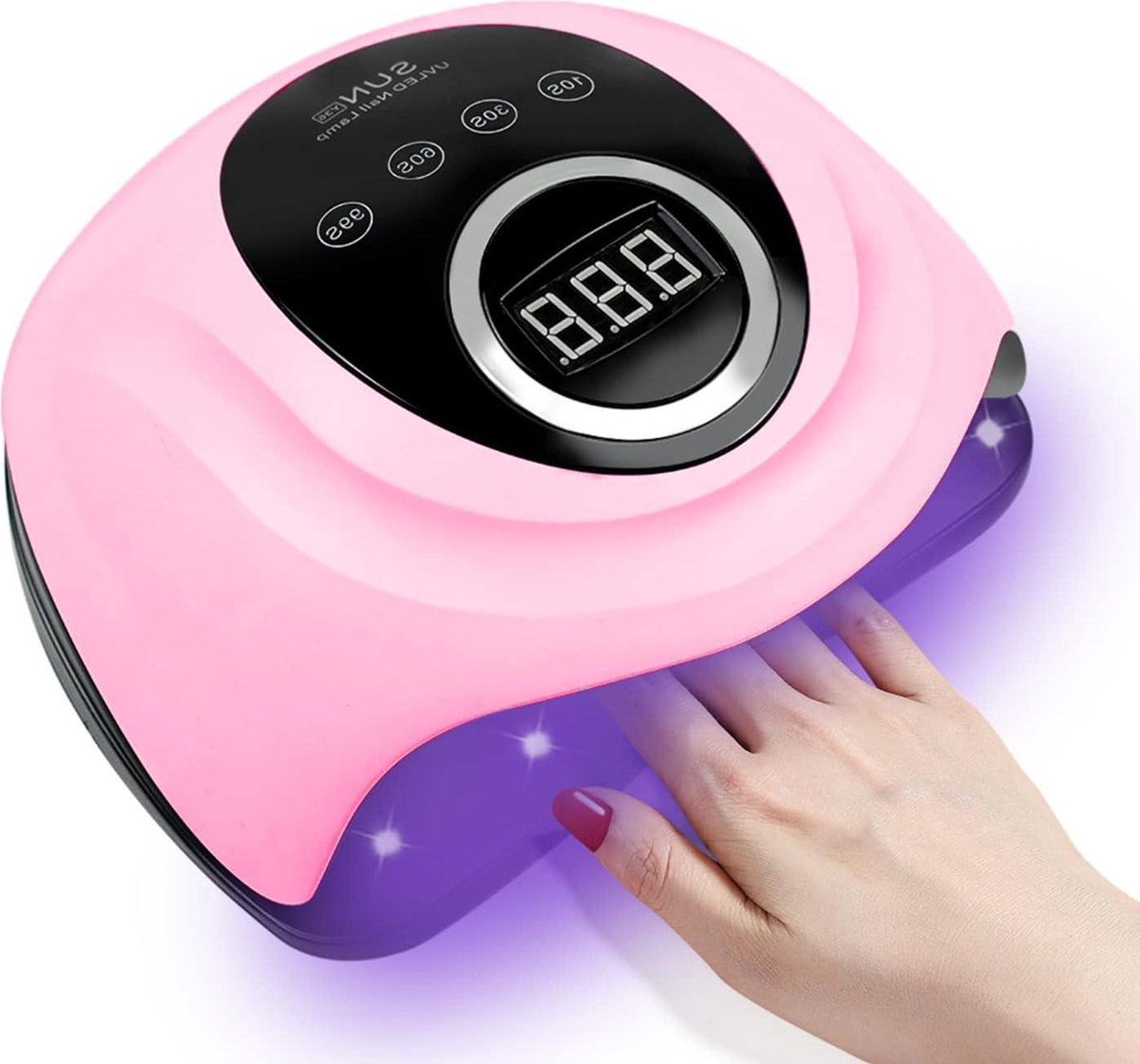 Professionele 248W Uv-ledlamp voor gelnagels met automatische sensor en lcd-display Nageldroger met 4 timers Draagbare nagellamp
