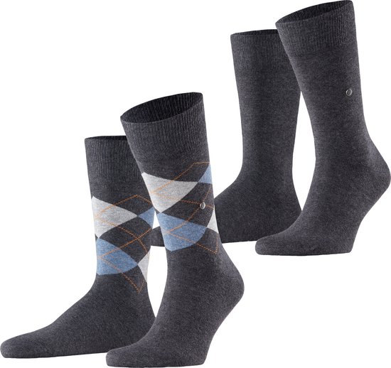 Burlington Heren Sokken Leeds M So katoen wol eenkleurig 1 paar, Zwart Black 3000, 46-50