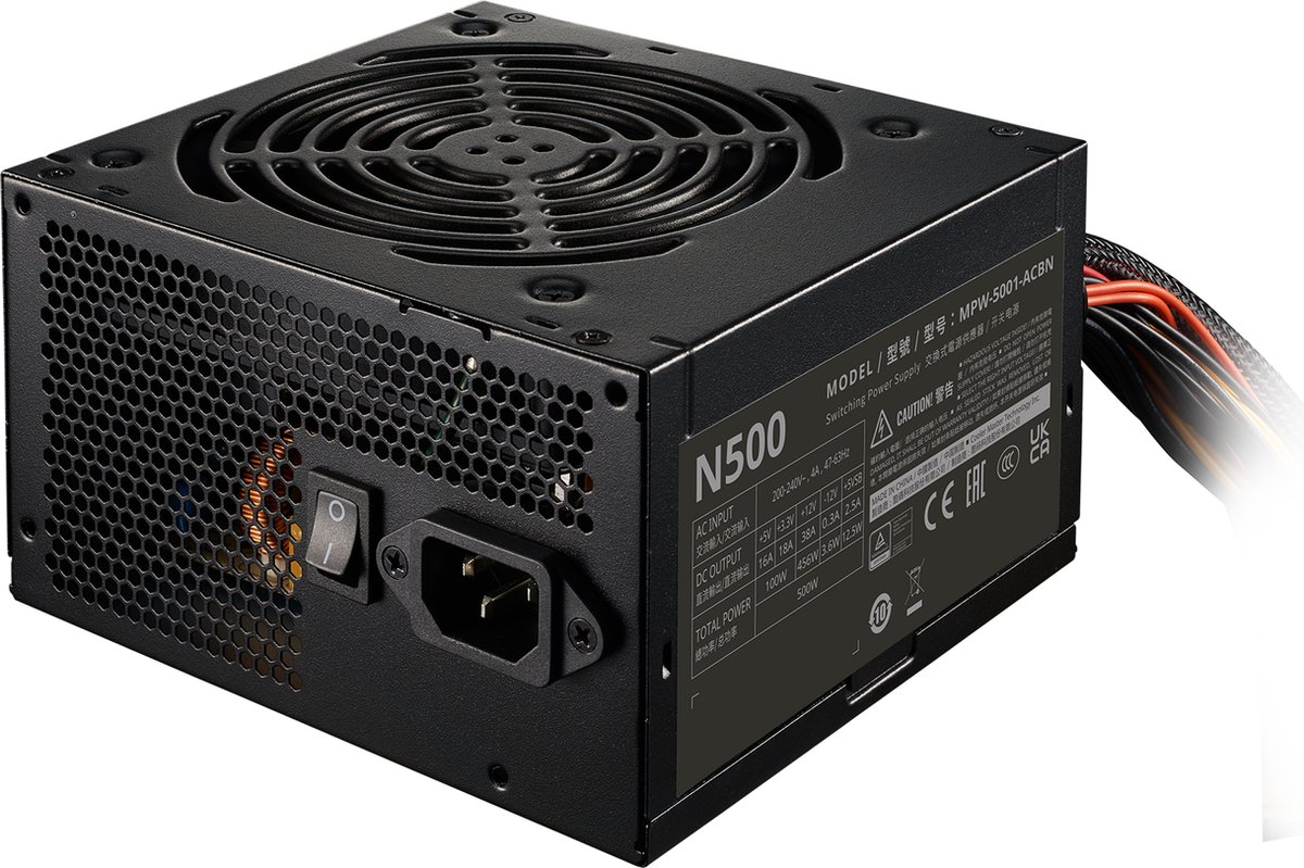 Cooler Master Elite Nex 230V 500 Power Supply Unit 500 W 24-Pin Atx Zwart voeding - afbeelding 6