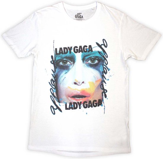 Lady Gaga - Artpop Facepaint Heren T-shirt - XL - Wit