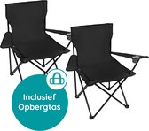 Bol.com EASTWALL Opvouwbare Kampeerstoel - 2 stuks - Multifunctionele Vouwstoel - Campingstoel met Bekerhouder - Tuinstoel Inkla... aanbieding