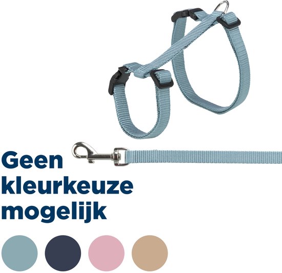 Trixie tuig voor kat met riem assorti 34-57 cm/13mm 120 cm