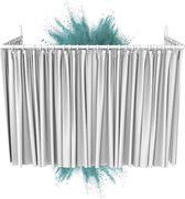 Tringles à rideaux de douche 12 combinaisons, tringle de douche d'angle et en U, tringle à rideau de douche, tringle de douche d'angle sans support de plafond, revêtement plastique sans PVC, 100 % acier inoxydable. Blanc