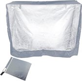 Bol.com Dubbele hokhoes voor konijnenhok - vochtbestendig - stofdicht - grijs - 122cm 50cm 105cm aanbieding