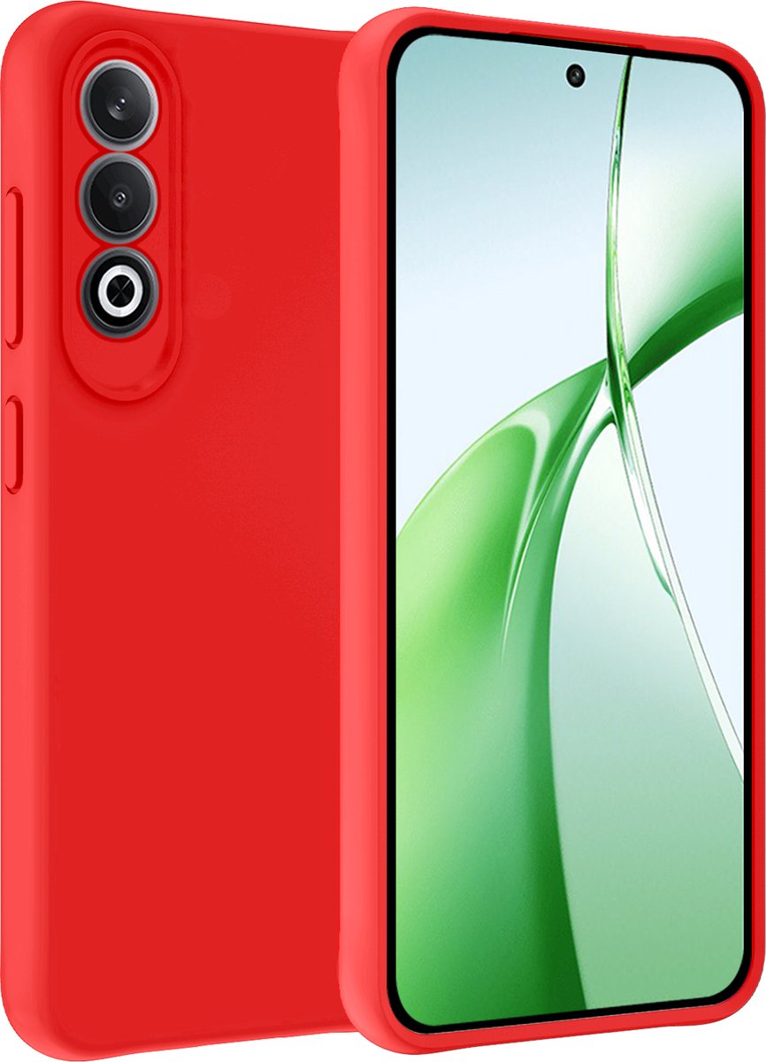 Hoesje Geschikt voor OnePlus Nord CE4 - Sterk & Shockproof - Hoes Cover - Siliconen Case - Rood