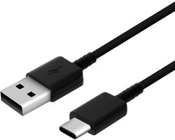 USB-A naar USB-C Kabel 0.8 Meter Zwart