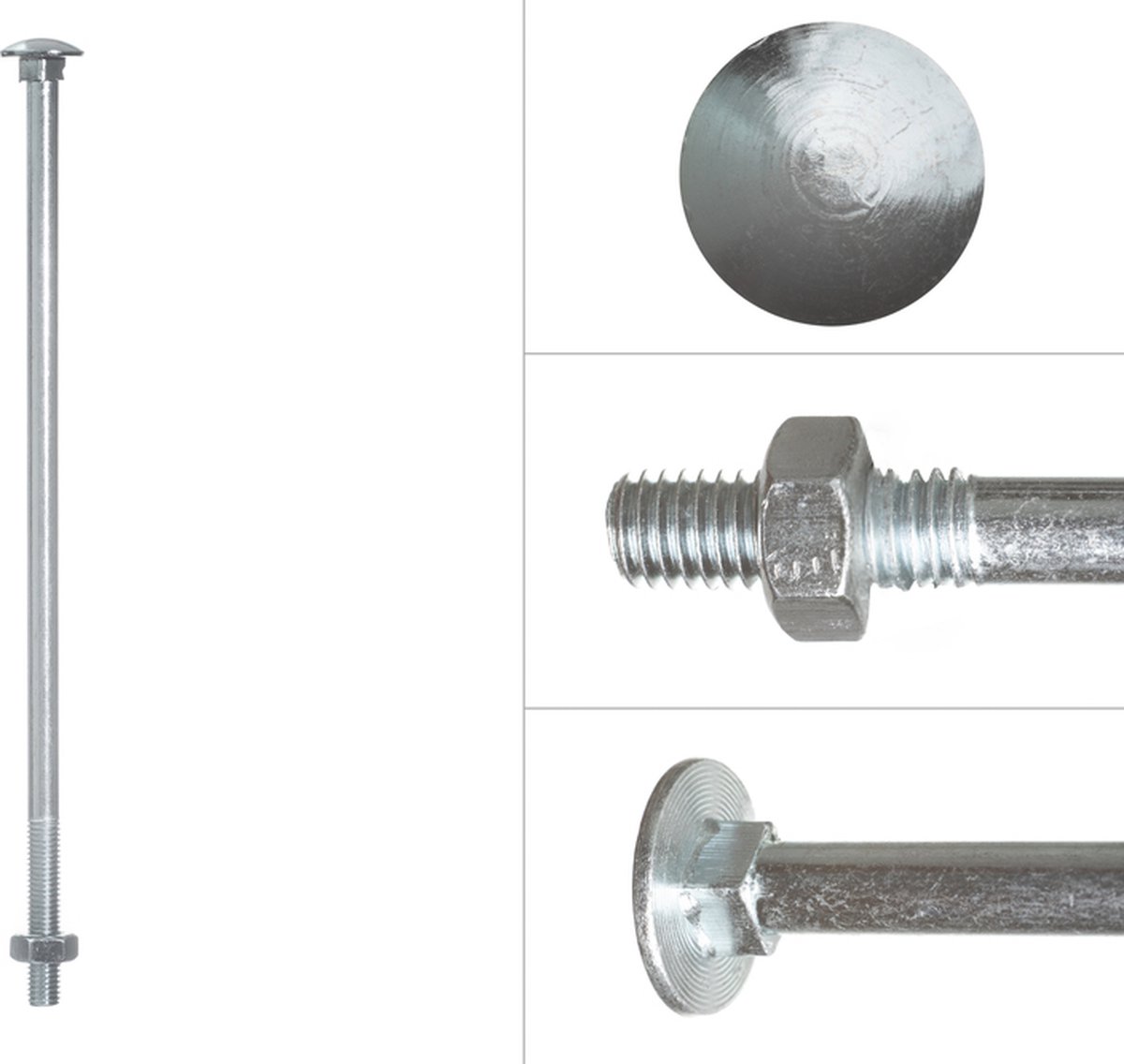 Slotbouten Verzinkt M10 x 260 mm | 25 stuks