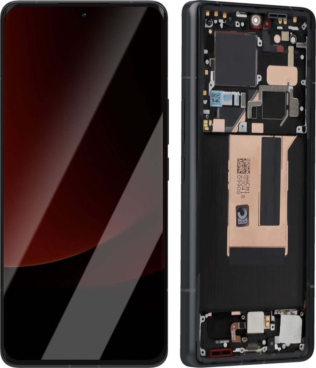 Xiaomi, Origineel Xiaomi 13 Ultra-scherm – Zwart frame (Servicepack), Zwart