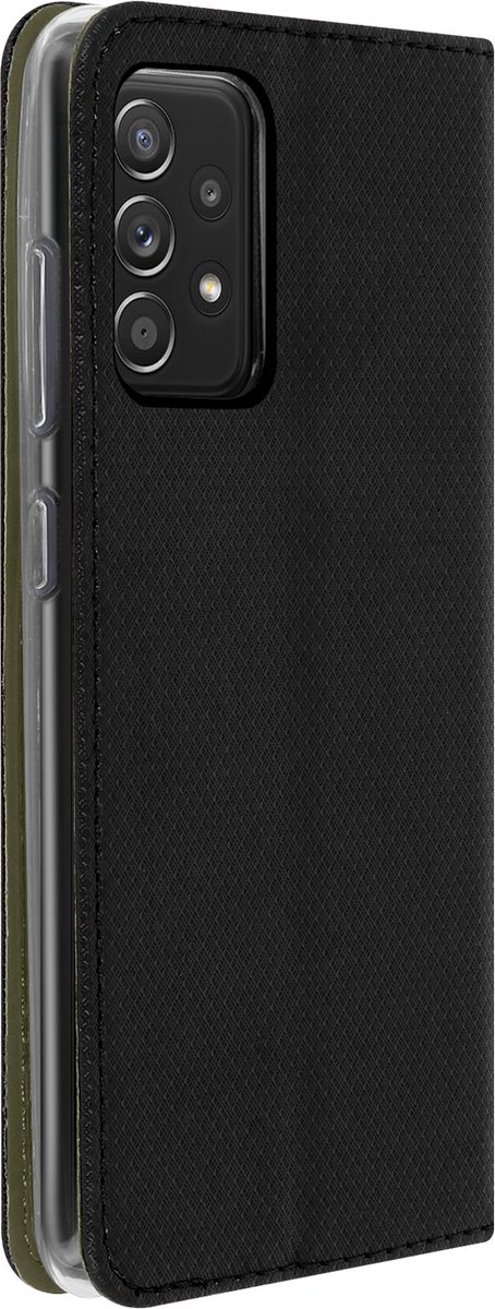 Geschikt voor Samsung Galaxy A72 Magnetische Flip Case Kaarthouder Stand Functie zwart