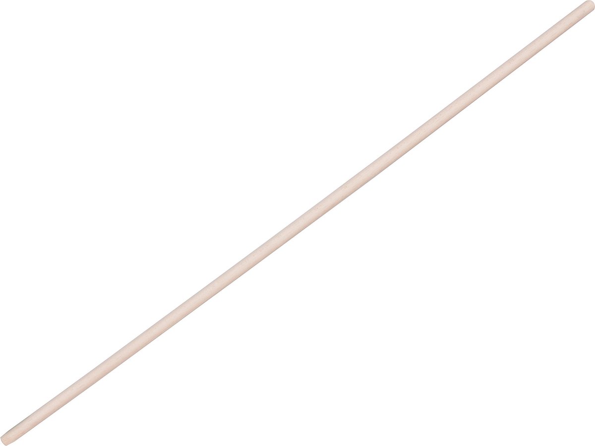Goedkoopste Buemag Bezemsteel universeel - hout - 130 cm - D24 mm - met klem-uiteinde
