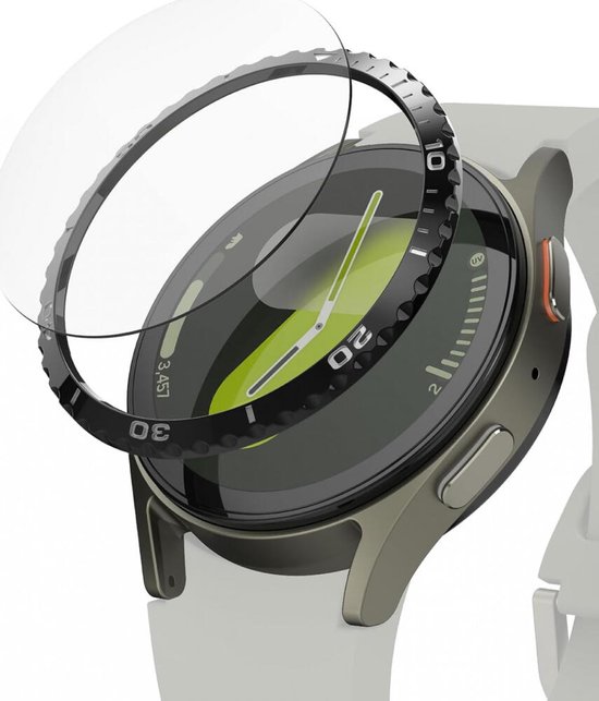 Ringke Bezel Styling Tempered Glass Geschikt voor Samsung Galaxy Watch 7 44MM RVS. bol