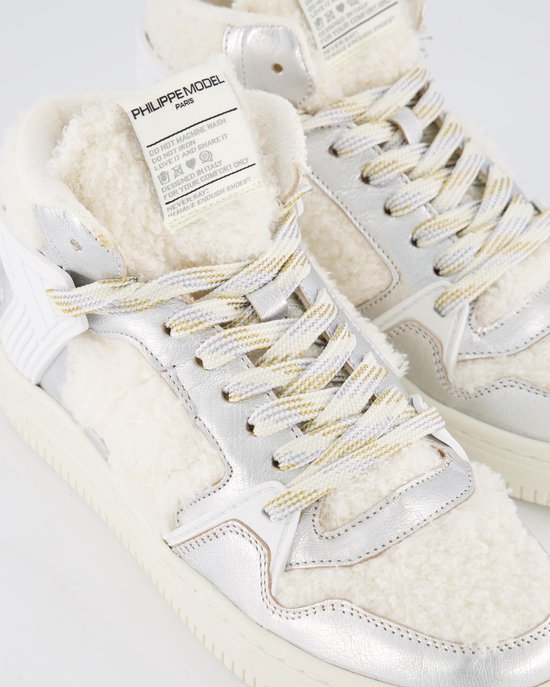 Philippe Model La Grande Mid Woman Sneakers - Leer - Dames - Wit - Maat 37
