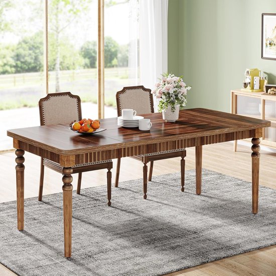 Tribesigns Vierkante eettafel voor 4 personen, 80 cm, landelijke stijl