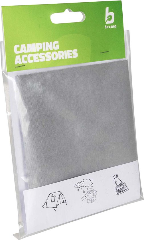 Bo-Camp - Reparatiedoek - Opstrijkbaar - Katoen - Grijs