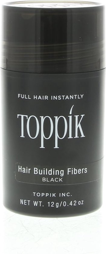 Toppik Hair Building Fibers Zwart - 12 gram - Cosmetische Haarverdikker - Verbergt haaruitval - Direct voller haar