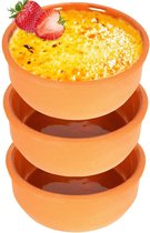 Ramekins Steengoed 12 cm, 200 ml 3 stuks - Schaaltje - Set - Ovenschaal - Snackkommen - Dipschalen - Kleine Komen voor Dipsauzen en Snacks