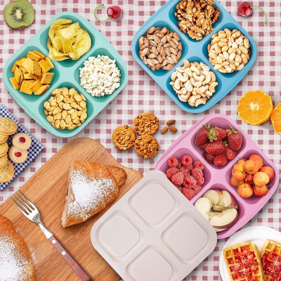 RVS Snackbox Met 3 Vakken - Lekvrije Bentodoos Voor Onderweg, School, Werk Of Sport