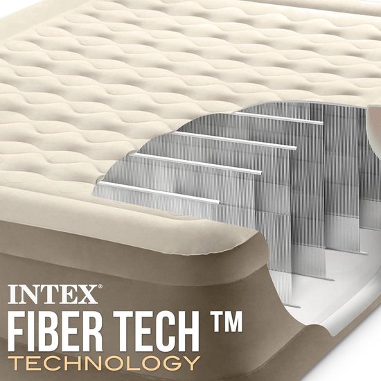 Ultra Plush Luchtbed 2-Persoons 203 x 152 x 46 cm Ingebouwde Pomp - Comfortabel Nachtje - Slaapmatras voor Kampeervakanties van Intex — afbeelding 5