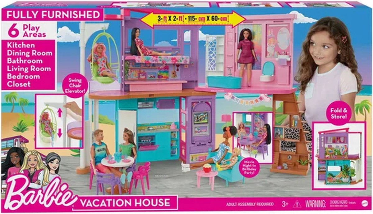 Barbie Malibu Huis - Barbie huis - 2 verdiepingen met barbie meubels — afbeelding 11